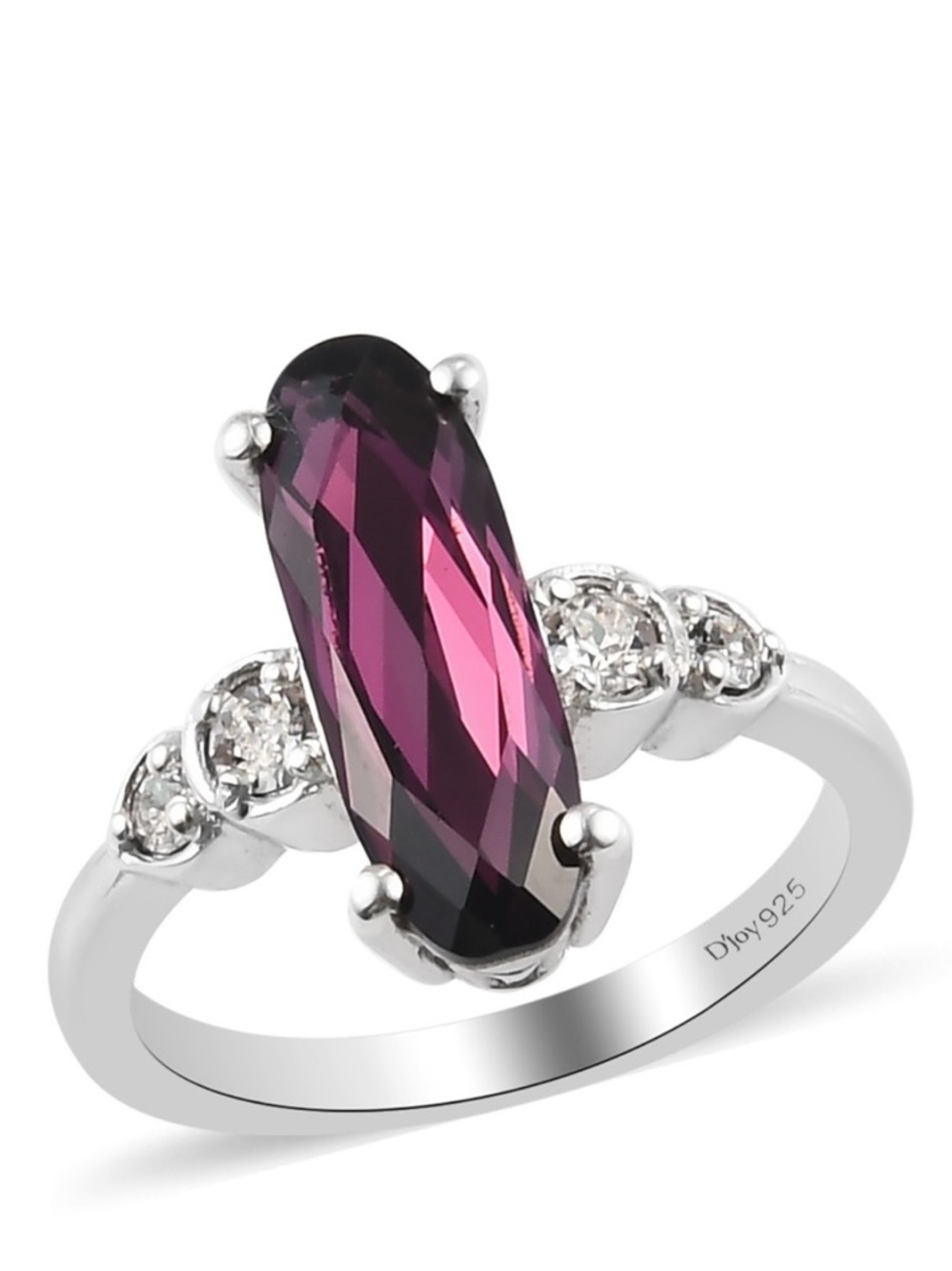 SWAROVSKI Amethyst and White Crystal Ring